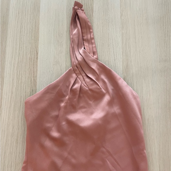 BHLDN Ruby Twist Halter Satin Gown - Picture 5 of 9